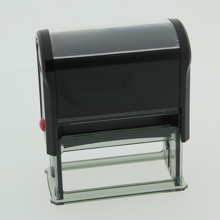 Mooie lichtgewicht en compacte zelfinktende Stempel met jouw tekst of ontwerp naar wens op een afdrukmaat van maximaal 22x58mm