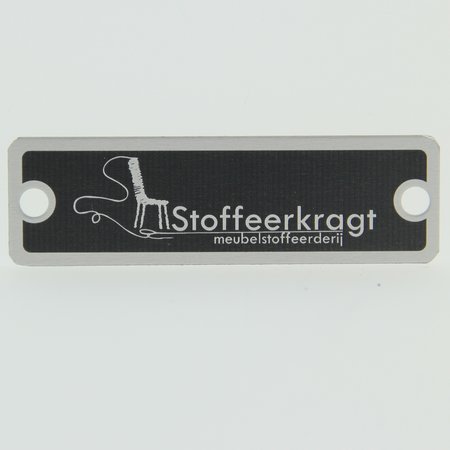 CombiCraft Tot 20cm² Aluminium Industrieplaatjes - Typeplaatjes - Weersbestendig in vele maten verkrijgbaar voorzien van tape of gaatjes