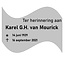 Grafmarkering 'Gaelic" is een rechthoekig  wild RVS-Look bordje in  240x182mm .