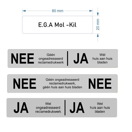 CombiCraft Naamplaatje VvE Europaplein - Wit  Naamplaatje met zwarte gravering op 1 regel., eventueel op 2 regels