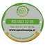 Tot 20cm² RONDE logoplaatjes in Aluminium met weersbestendige full Colour druk, in vele maten, scratch, met tape of met 1 of 2 gaatjes.