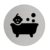 Baby wasruimte en babybad bordje Aluminium