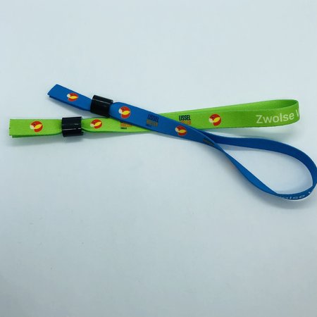 100 Polsbandjes textiel met jouw eigen ontwerp en caplock sluiting