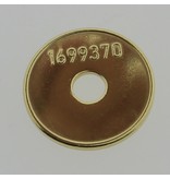 CombiCraft Blanco messing munten als naslag van Miele 1699370 munt 100 stuks