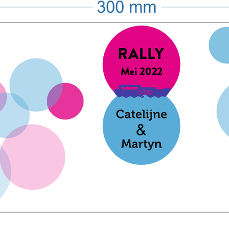 Autorally borden en rallyschildjes. Rallyborden in een rechthoekig model, op maat gemaakt en uitgesneden.