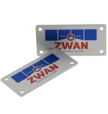 Aluminium Langwerpige Logoplaatjes  Weersbestendig in diverse maten verkrijgbaar met afgeronde hoeken. Stanskwaliteit.