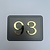Messing Huisnummer 93 op antraciet achtergrond