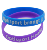 Siliconen Polsbandjes met jouw tekst opdruk in 1 kleur