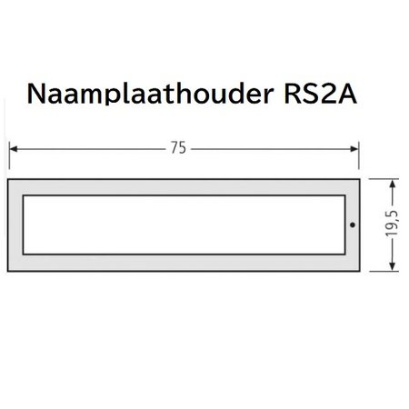 CombiCraft RENZ  Naamplaatje RSA2 in 65x13,6mm voor de houder in 75x19½mm (RENZ Artikel 97985357)