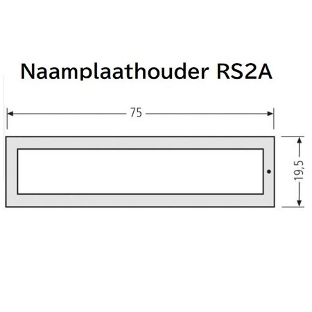 RENZ  Naamplaatje RSA2 in 65x13,6mm voor de houder in 75x19½mm (RENZ Artikel 97985357)