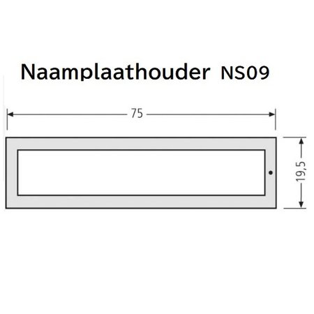 CombiCraft RENZ  Naamplaatje NS09 in 65x13,6mm voor de houder in 75x19½mm (RENZ Artikel 97985357)