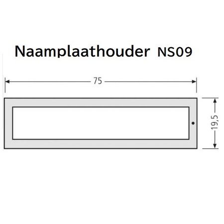 RENZ  Naamplaatje NS09 in 65x13,6mm voor de houder in 75x19½mm (RENZ Artikel 97985357)
