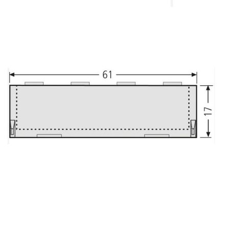 CombiCraft RENZ  Naamplaatje NS92 in 60x15mm voor de houder NS92 97-9-82016  in 61x17mm