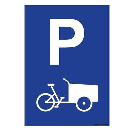 Bordje - Parkeerplaats Bakfiets 21x30cm