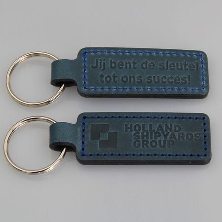 CombiCraft (Kunst)leren sleutelhanger 23 x 95 mm met brandlogo of tekst - per 1 stuk