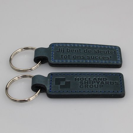 CombiCraft (Kunst)leren sleutelhanger 23 x 95 mm met brandlogo of tekst - per 1 stuk