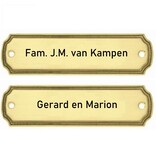 Messing retro deurnaamplaatjes, naamplaatjes voor bij de voordeur of bij het huisnummer