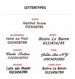 CombiCraft Messing retro deurnaamplaatjes, naamplaatjes voor bij de voordeur of bij het huisnummer