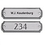 CombiCraft Messing vernikkeld retro deurnaamplaatjes, naamplaatjes voor bij de voordeur of bij het huisnummer