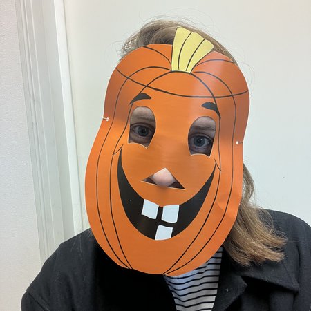 CombiCraft Halloween Papieren masker Pompoen - 5 stuks