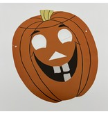 Halloween Papieren masker Pompoen - 5 stuks