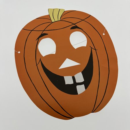 Halloween Papieren masker Pompoen - 5 stuks