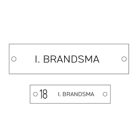 GvdIJssel Naamplaatjes - Set van 2 stuks