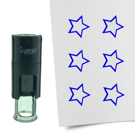 Stempel of Stempeltje van een Sterretje met 10mm rond
