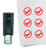 Stempel of Stempeltje van een Vinkje / OK met 10mm rond