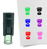 Stempel of Stempeltje van een Koffie to-go 10mm rond