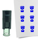 Stempel of Stempeltje van een Koffie to-go 10mm rond