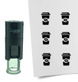 Stempel of Stempeltje van een Koffie to-go 10mm rond