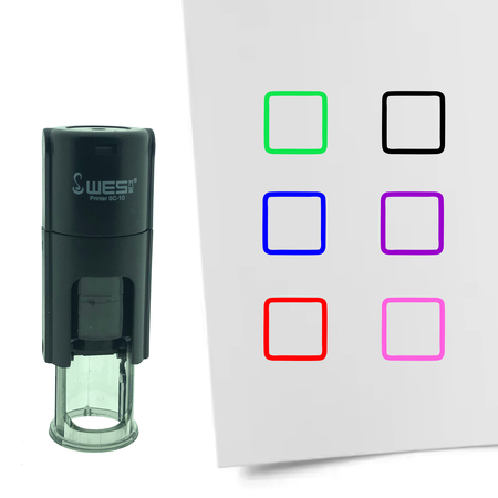 Stempel of Stempeltje van een Lege checkbox 10mm rond