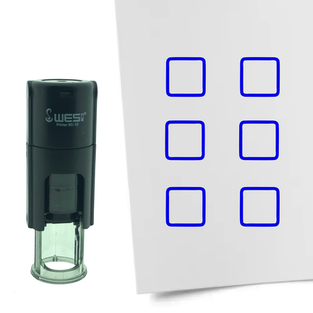 Stempel of Stempeltje van een Lege checkbox 10mm rond