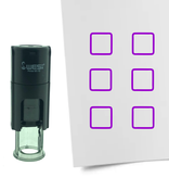 Stempel of Stempeltje van een Lege checkbox 10mm rond