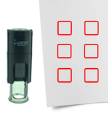 Stempel of Stempeltje van een Lege checkbox 10mm rond