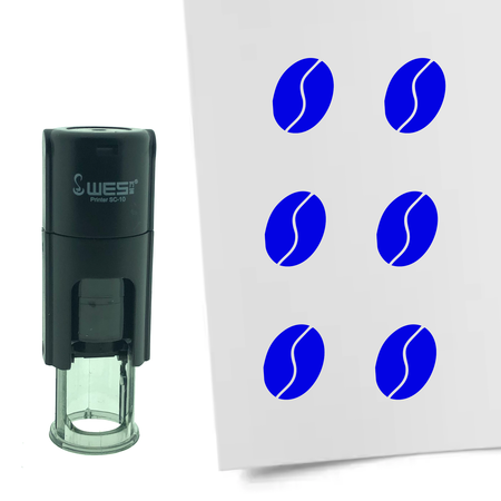 Stempel of Stempeltje van Koffieboon 10mm rond