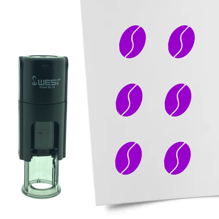 Stempel of Stempeltje van Koffieboon 10mm rond