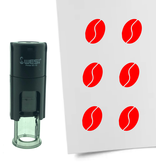 Stempel of Stempeltje van Koffieboon 10mm rond