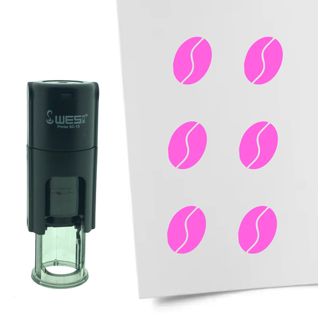 Stempel of Stempeltje van Koffieboon 10mm rond