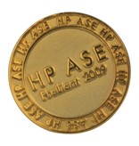 Gegoten metalen logo in klein formaat, 100 stuks tot 25mm in diverse vormen en metaalkleuren
