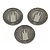 Gegoten metalen logo in klein formaat