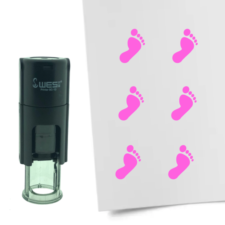 Stempel of Stempeltje van een Voet met 10mm rond