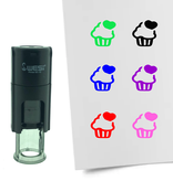 CombiCraft Stempel of Stempeltje van een cupcake of taartje met 10mm rond