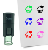 Stempel of Stempeltje van een cupcake of taartje met 10mm rond