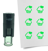 Stempel of Stempeltje van een cupcake of taartje met 10mm rond