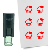 CombiCraft Stempel of Stempeltje van een cupcake of taartje met 10mm rond