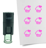 CombiCraft Stempel of Stempeltje van een cupcake of taartje met 10mm rond