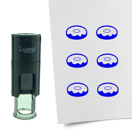 Stempel of Stempeltje van een Donut met 10mm rond