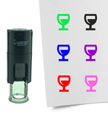 Stempel of Stempeltje van Glas Wijn 10mm rond